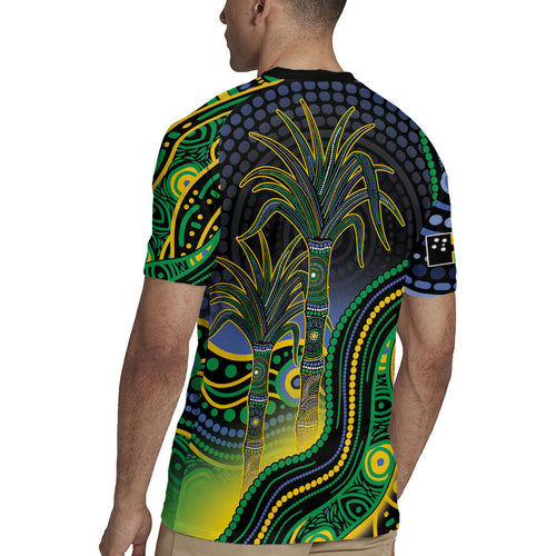 Australian South Sea Islanders National Recognition Day Rugby Jersey Southern Cross Aboriginal Dot Art Sugarcane