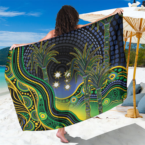 Australian South Sea Islanders National Recognition Day Sarong Southern Cross Aboriginal Dot Art Sugarcane