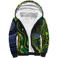 Australian South Sea Islanders National Recognition Day Sherpa Hoodie Southern Cross Aboriginal Dot Art Sugarcane