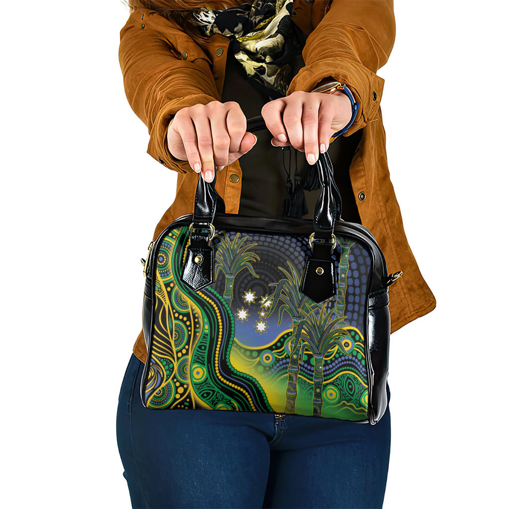 Australian South Sea Islander National Recognition Day Shoulder Handbag Southern Cross Aboriginal Dot Art Sugarcane