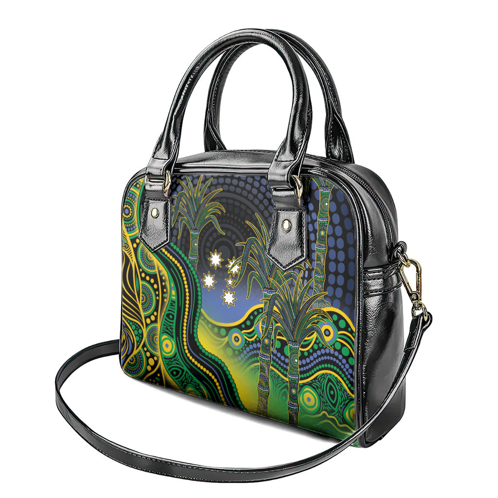 Australian South Sea Islander National Recognition Day Shoulder Handbag Southern Cross Aboriginal Dot Art Sugarcane
