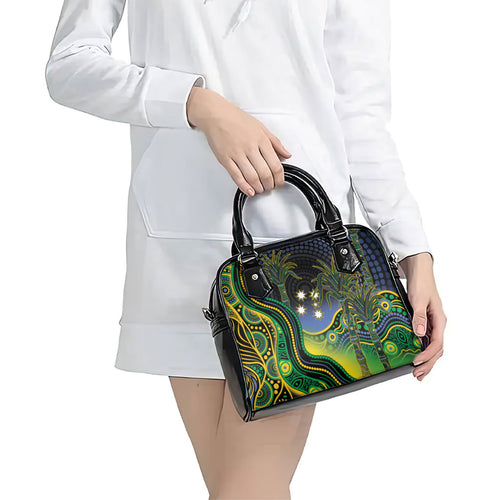 Australian South Sea Islanders National Recognition Day Shoulder Handbag Southern Cross Aboriginal Dot Art Sugarcane