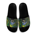 Australian South Sea Islander National Recognition Day Slide Sandals Southern Cross Aboriginal Dot Art Sugarcane