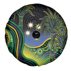 Australian South Sea Islander National Recognition Day Spare Tire Cover Southern Cross Aboriginal Dot Art Sugarcane