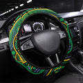 Australian South Sea Islander National Recognition Day Steering Wheel Cover Southern Cross Aboriginal Dot Art Sugarcane