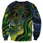 Australian South Sea Islander National Recognition Day Sweatshirt Southern Cross Aboriginal Dot Art Sugarcane