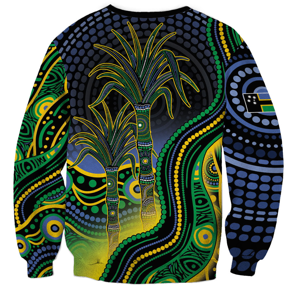 Australian South Sea Islander National Recognition Day Sweatshirt Southern Cross Aboriginal Dot Art Sugarcane