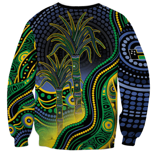 Australian South Sea Islanders National Recognition Day Sweatshirt Southern Cross Aboriginal Dot Art Sugarcane