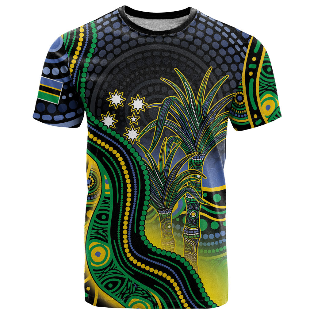 Australian South Sea Islanders National Recognition Day T Shirt Southern Cross Aboriginal Dot Art Sugarcane