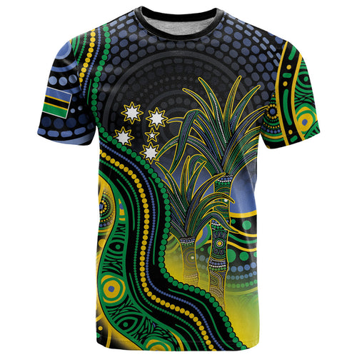 Australian South Sea Islanders National Recognition Day T Shirt Southern Cross Aboriginal Dot Art Sugarcane