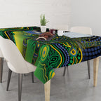 Australian South Sea Islanders National Recognition Day Tablecloth Southern Cross Aboriginal Dot Art Sugarcane