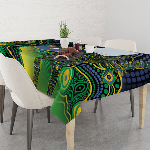 Australian South Sea Islanders National Recognition Day Tablecloth Southern Cross Aboriginal Dot Art Sugarcane