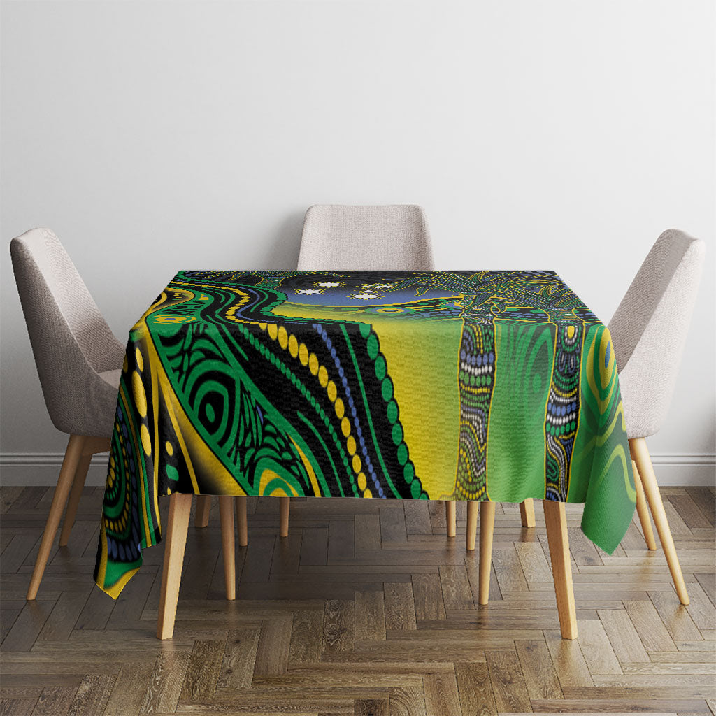 Australian South Sea Islanders National Recognition Day Tablecloth Southern Cross Aboriginal Dot Art Sugarcane