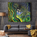 Australian South Sea Islander National Recognition Day Tapestry Southern Cross Aboriginal Dot Art Sugarcane