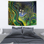 Australian South Sea Islander National Recognition Day Tapestry Southern Cross Aboriginal Dot Art Sugarcane