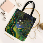 Australian South Sea Islanders National Recognition Day Tote Bag Southern Cross Aboriginal Dot Art Sugarcane