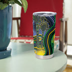 Australian South Sea Islanders National Recognition Day Tumbler Cup Southern Cross Aboriginal Dot Art Sugarcane