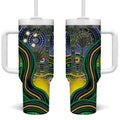 Australian South Sea Islander National Recognition Day Tumbler With Handle Southern Cross Aboriginal Dot Art Sugarcane