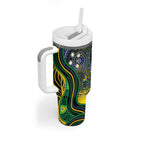 Australian South Sea Islander National Recognition Day Tumbler With Handle Southern Cross Aboriginal Dot Art Sugarcane