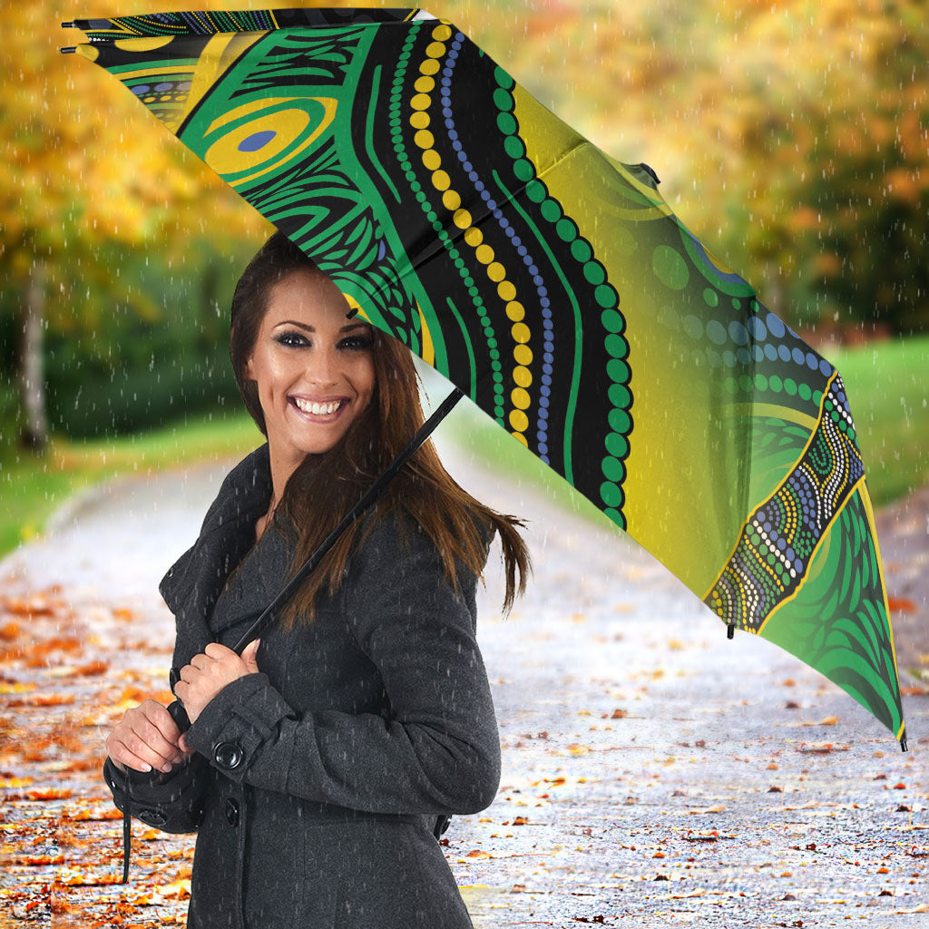 Australian South Sea Islanders National Recognition Day Umbrella Southern Cross Aboriginal Dot Art Sugarcane