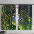 Australian South Sea Islander National Recognition Day Window Curtain Southern Cross Aboriginal Dot Art Sugarcane