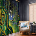 Australian South Sea Islander National Recognition Day Window Curtain Southern Cross Aboriginal Dot Art Sugarcane