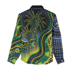 Australian South Sea Islander National Recognition Day Women Casual Shirt Southern Cross Aboriginal Dot Art Sugarcane