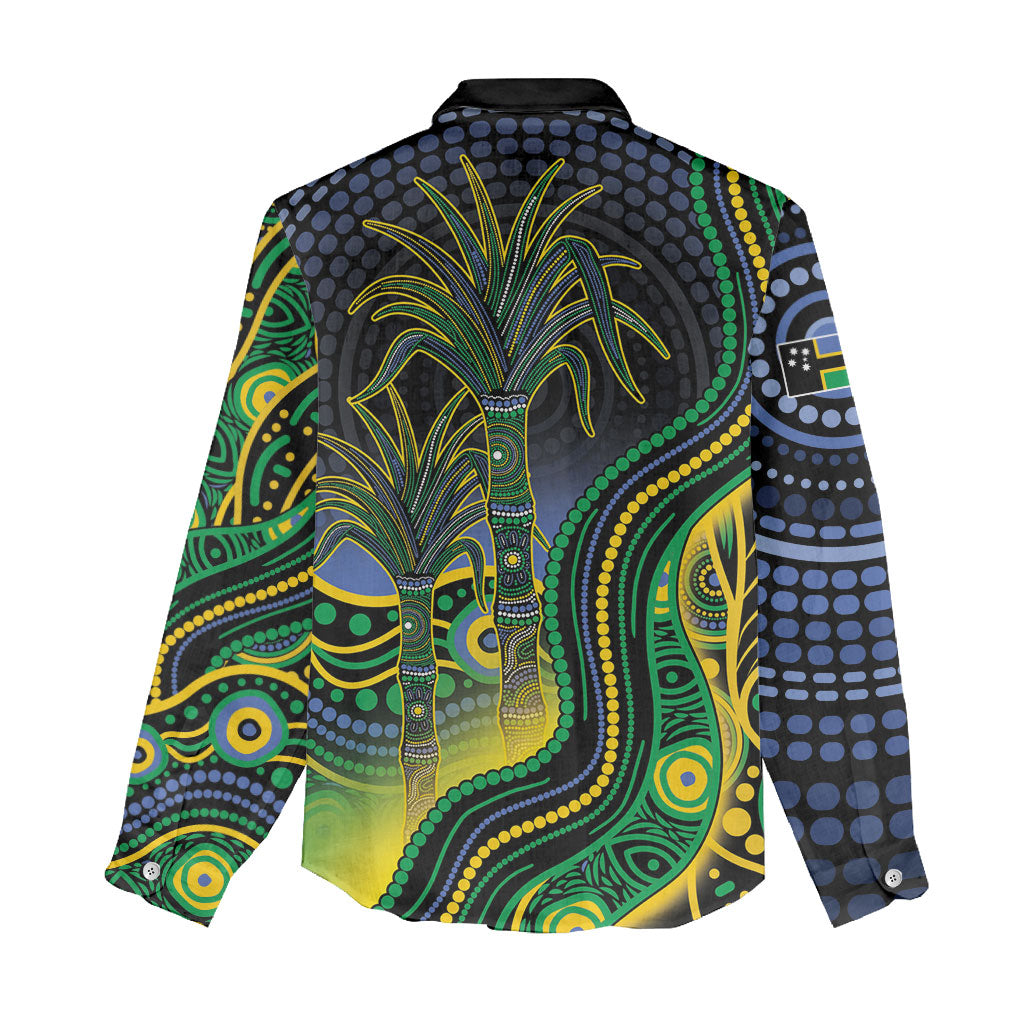 Australian South Sea Islander National Recognition Day Women Casual Shirt Southern Cross Aboriginal Dot Art Sugarcane