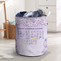 Epilepsy Awareness Alphabet Laundry Basket Purple Ribbon Butterfly Cute Style