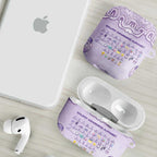 Epilepsy Awareness Alphabet AirPods Case Purple Ribbon Butterfly Cute Style