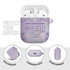 Epilepsy Awareness Alphabet AirPods Case Purple Ribbon Butterfly Cute Style