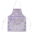 Epilepsy Awareness Alphabet Apron Purple Ribbon Butterfly Cute Style