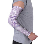 Personalised Epilepsy Awareness Alphabet Arm Sleeves Purple Ribbon Butterfly Cute Style