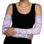 Personalised Epilepsy Awareness Alphabet Arm Sleeves Purple Ribbon Butterfly Cute Style