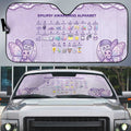 Epilepsy Awareness Alphabet Auto Sun Shade Purple Ribbon Butterfly Cute Style