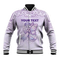 Personalised Epilepsy Awareness Alphabet Baseball Jacket Purple Ribbon Butterfly Cute Style