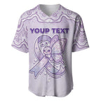 Personalised Epilepsy Awareness Alphabet Baseball Jersey Purple Ribbon Butterfly Cute Style