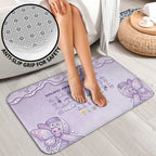 Epilepsy Awareness Alphabet Bathroom Set Purple Ribbon Butterfly Cute Style