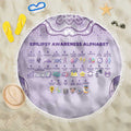 Epilepsy Awareness Alphabet Beach Blanket Purple Ribbon Butterfly Cute Style