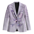Personalised Epilepsy Awareness Alphabet Blazer Purple Ribbon Butterfly Cute Style