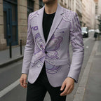 Personalised Epilepsy Awareness Alphabet Blazer Purple Ribbon Butterfly Cute Style
