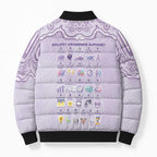 Personalised Epilepsy Awareness Alphabet Bomber Puffer Jacket Purple Ribbon Butterfly Cute Style