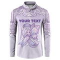 Personalised Epilepsy Awareness Alphabet Button Sweatshirt Purple Ribbon Butterfly Cute Style