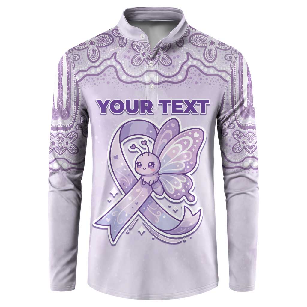 Personalised Epilepsy Awareness Alphabet Button Sweatshirt Purple Ribbon Butterfly Cute Style