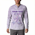 Personalised Epilepsy Awareness Alphabet Button Sweatshirt Purple Ribbon Butterfly Cute Style