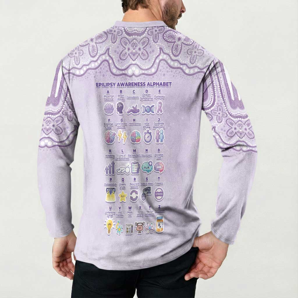Personalised Epilepsy Awareness Alphabet Button Sweatshirt Purple Ribbon Butterfly Cute Style