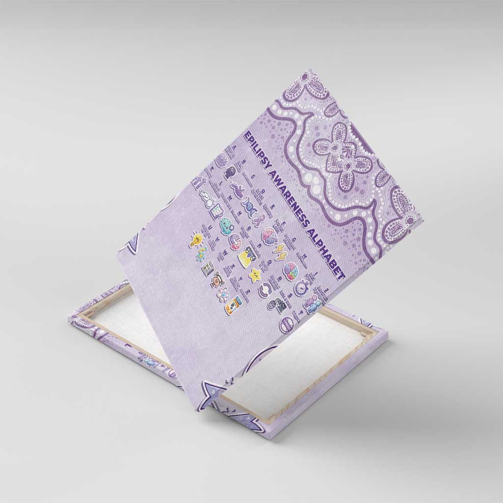 Epilepsy Awareness Alphabet Canvas Wall Art Purple Ribbon Butterfly Cute Style