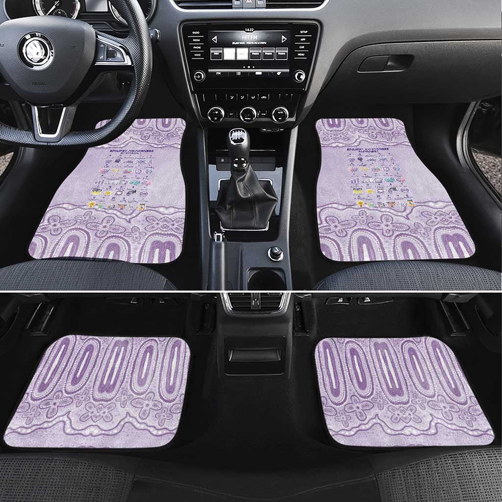 Epilepsy Awareness Alphabet Car Mats Purple Ribbon Butterfly Cute Style