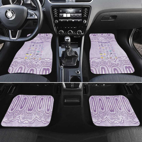 Epilepsy Awareness Alphabet Car Mats Purple Ribbon Butterfly Cute Style