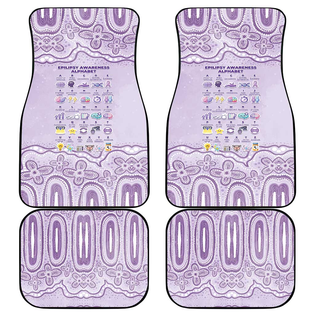 Epilepsy Awareness Alphabet Car Mats Purple Ribbon Butterfly Cute Style